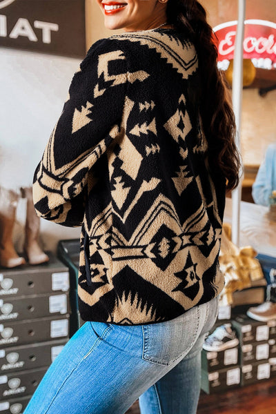 Cozy Women's Western Print Sweatshirt - Soft Casual Style for Everyday Comfort and Effortless Chic Fashion