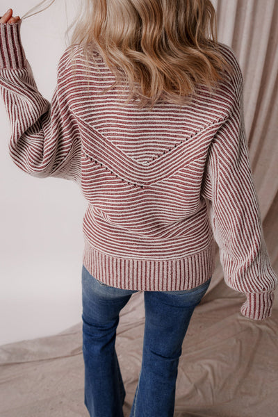 Chic Women's Soft Cotton Blend Striped Knit Sweater - Cozy Casual Style for Everyday Comfort and Versatility