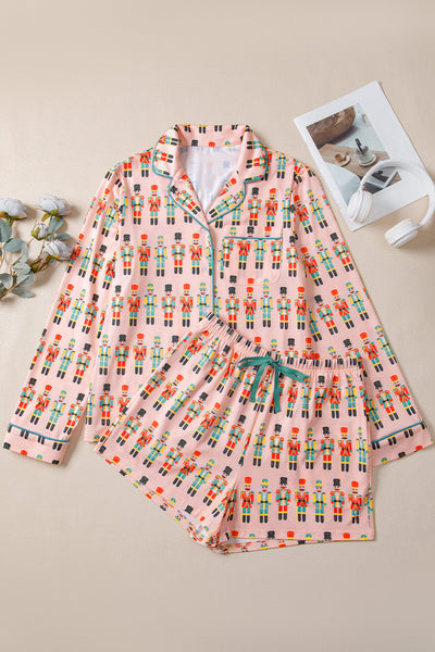 Festive Women's Holiday Pajama Set - Cozy Cotton Sleepwear for Christmas, Relaxed Fit, Ideal for Family Gatherings