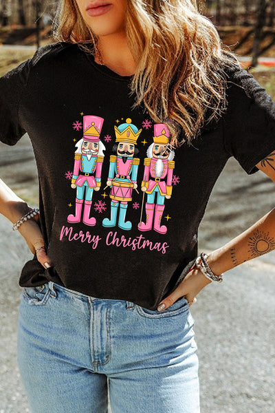 Women's Nutcracker Holiday Graphic Tee in Premium Cotton Blend made for easy styling and wardrobe coordination, with premium-like structure and