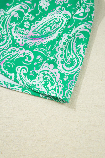 Trendy Women's Green Paisley Mini Dress - Flattering Fit for Summer Parties & Casual Outings, Perfect for Every Occasion