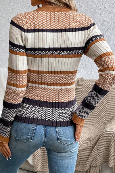 Elegant Women's Slim Fit Cashmere Blend Sweater - Versatile Layering Essential for Casual or Office Style made for easy styling and wardrobe