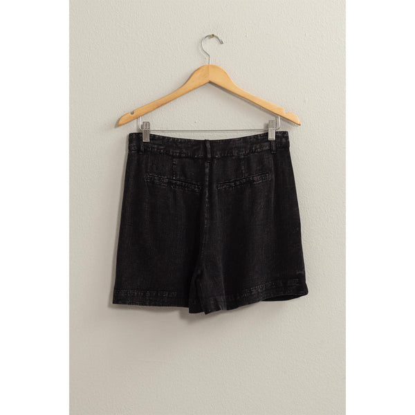 Mineral Washed Linen Shorts