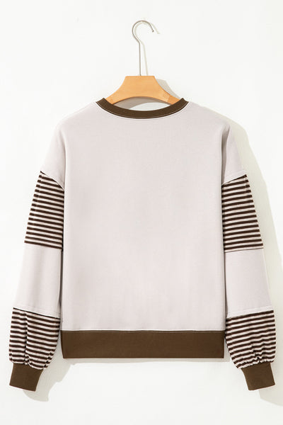 Trendy Women's Colorblock Pullover Sweatshirt - Cozy Casual Top with Soft Fabric and Relaxed Fit for Everyday Wear