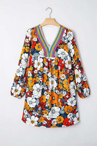 Flattering Women‚Äôs Orange Floral Maxi Dress - Breezy Summer Style for Casual Outings & Parties, Effortlessly Chic