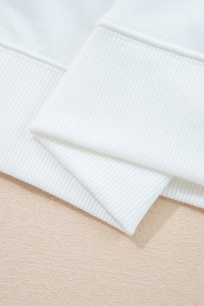 Cozy Cotton Blend Women's Varsity Striped Sweatshirt - Stylish Casual Fit for Effortless Everyday Comfort