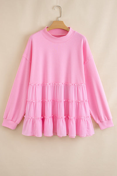 Plus Size Women's Soft Fabric Long Sleeve Casual Top - Comfy Everyday Wear with Flattering Fit and Versatile Style