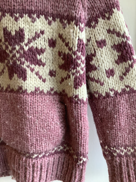 Vintage Hand Knit Cowichan Wool Sweater