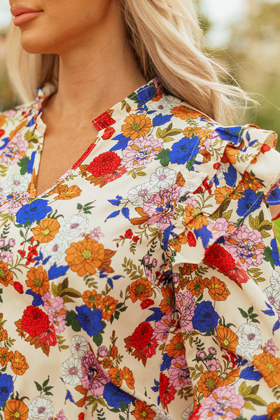 Elegant Women's Floral Long Sleeve Blouse - Lightweight, Casual Fit Perfect for Spring and Summer Style