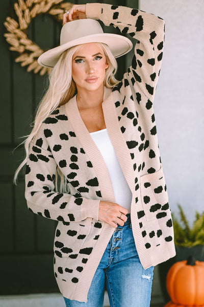 Stylish Women's Leopard Print Open Front Cardigan - Cozy Layer for Casual or Chic Looks, Perfect for Layering