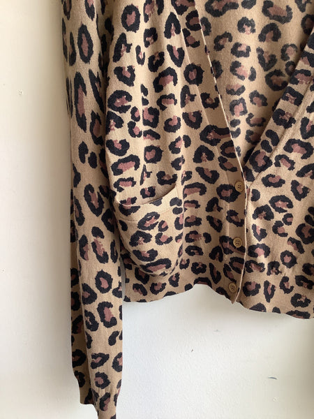 BCBG Maxazria Leopard Print Cardigan