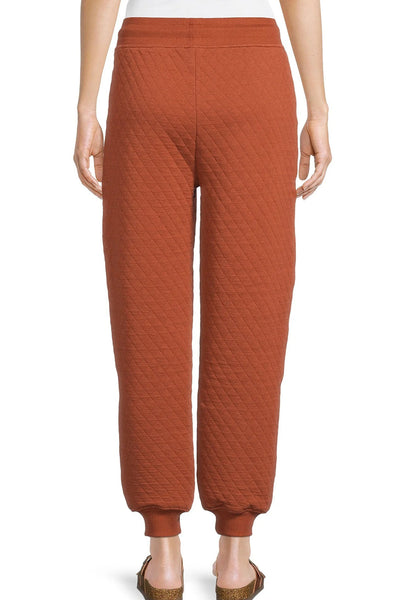 Women's Gold Flame Quilted V-Neck Button Down Top & Drawstring Jogger Pants Set - Stylish & Comfortable Outfit