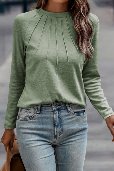 Chic Women's Soft Long Sleeve Top in Solid Colors - Ideal for Layering and Effortless Everyday Style