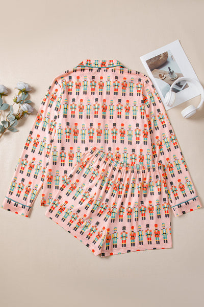 Festive Women's Holiday Pajama Set - Cozy Cotton Sleepwear for Christmas, Relaxed Fit, Ideal for Family Gatherings