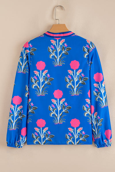Vibrant Floral Blouse for Women - Lightweight & Comfortable Spring/Summer Top with Elegant Style and Bright Colors