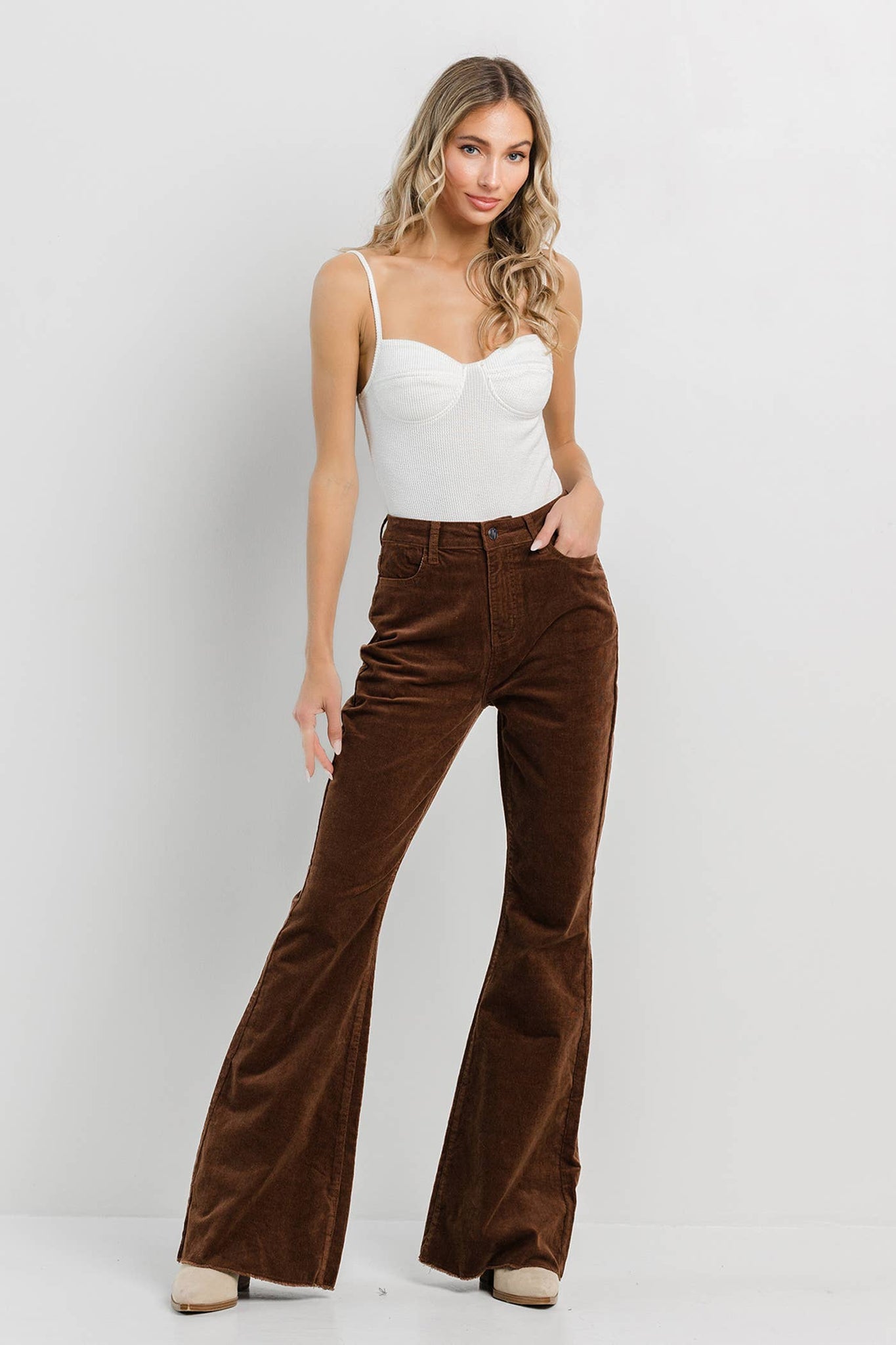 Brown Corduroy Flare