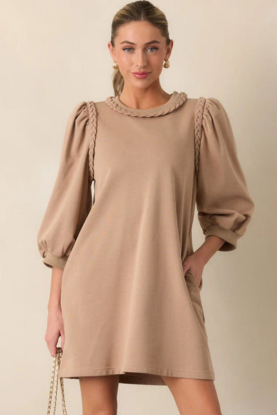 Chic Urban Women's Mini Dress Sweatshirt - Cozy Casual Fit with Pockets in Trendy Colors for Effortless Style