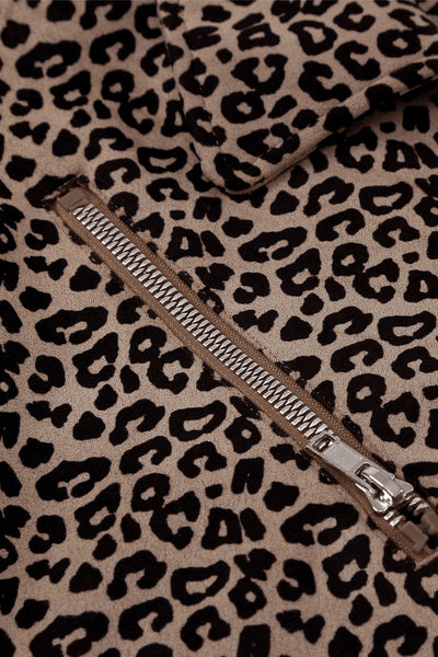 Women's Leopard Print Moto Jacket in Jackets for polished occasion-to-casual wear