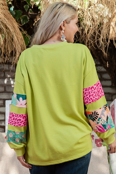 Plus Size Women's Cozy Green Sweatshirt - Soft, Stylish, Perfect for Casual Outings and Everyday Comfort
