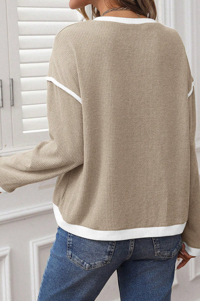 Soft Pastel Women's Knit Sweater - Cozy Casual Layering Essential for Everyday Style and Comfort