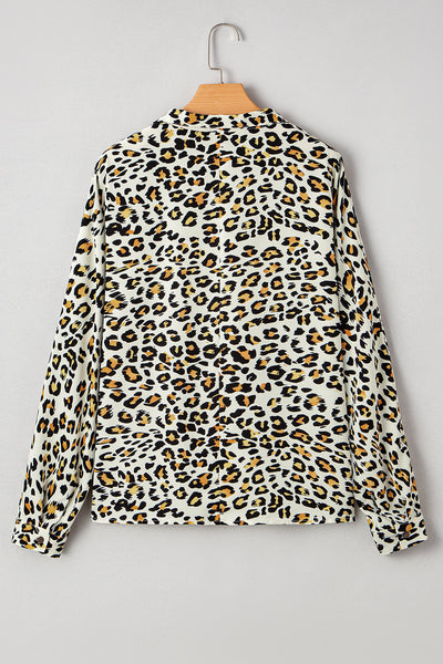 Stylish Women's Leopard Print Blouse - Flattering Casual Top for Effortless Everyday Fashion in Comfortable Fit