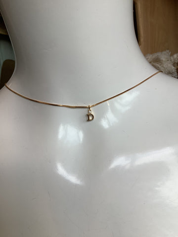 Standout Boutique Gold D Letter pendant Necklace