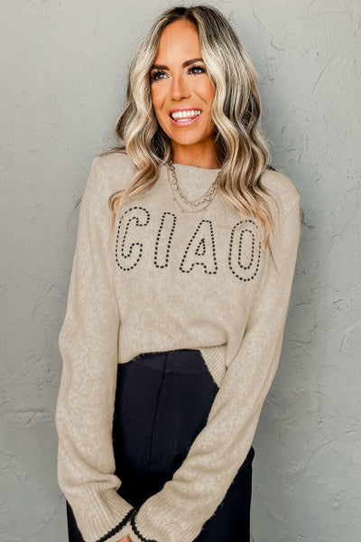 Women's Cozy CIAO Knit Graphic Jumper in Sweaters