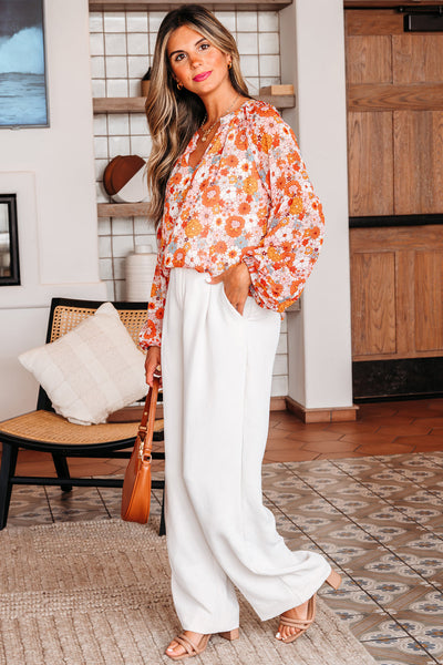 Stylish Women's Lightweight Floral Print Blouse - Casual Spring/Summer Top for Effortless Everyday Elegance