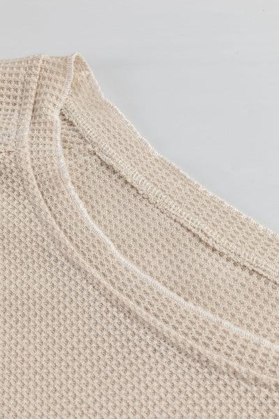 Cozy Women's Soft Pastel Textured Knit Long Sleeve Top - Perfect for Casual Outings and Stylish Layering