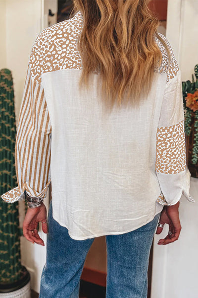 Chic Women's Leopard Print Shirt - Trendy Casual Top in Brown & Black for Effortless Everyday Style