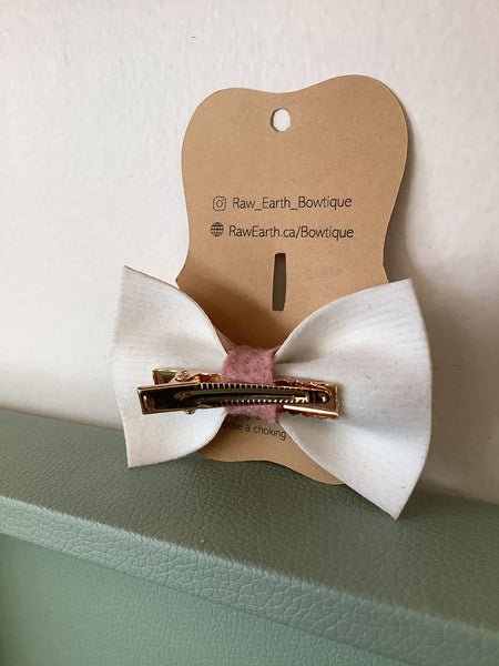 Raw Earth Bowtique Pink Floral Hair Bow Clip