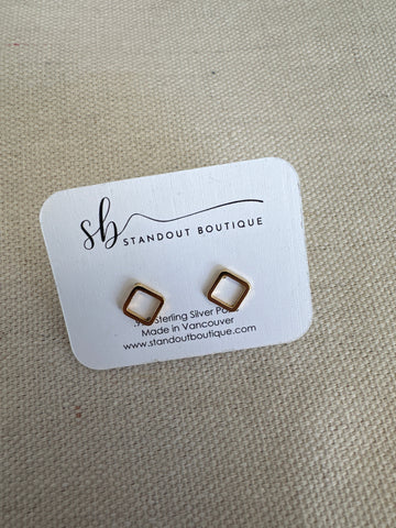 Standout Boutique Square Gold Studs