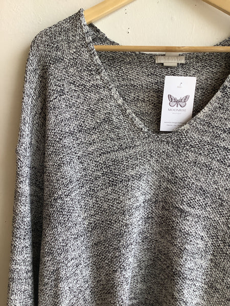 H&M Conscious Grey Marled V-Neck Sweater