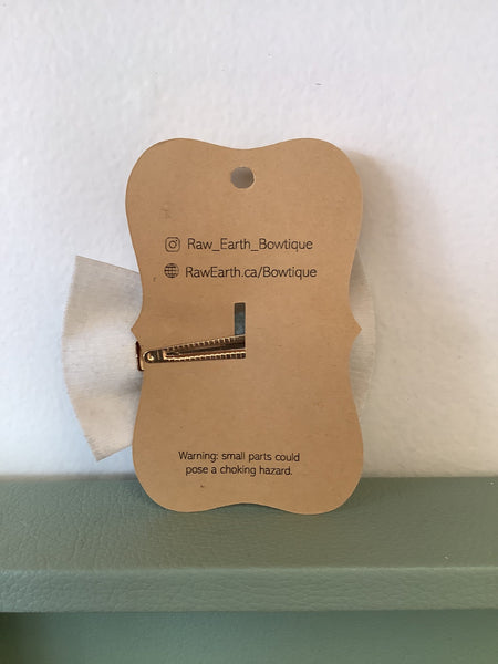 Raw Earth Bowtique Eucalyptus print hair bow