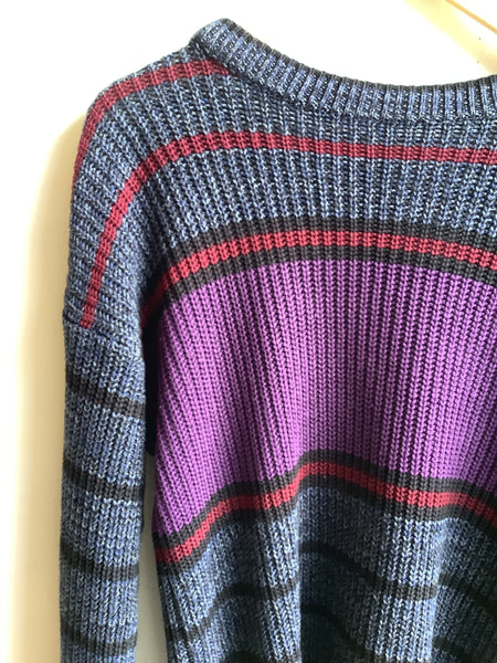 Vintage Striped Knit Sweater