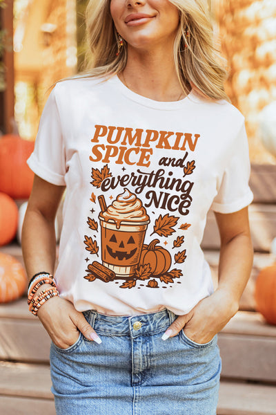 Women's Pumpkin Spice Cotton-Blend Graphic Tee