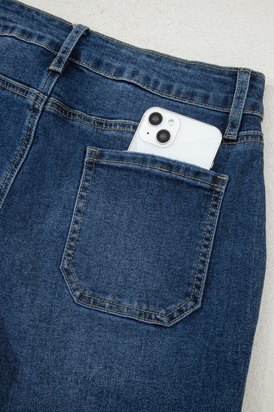 Chic High-Waisted Blue Wide Leg Jeans for Women  Effortless Relaxed Fit for Everyday Style and Comfort