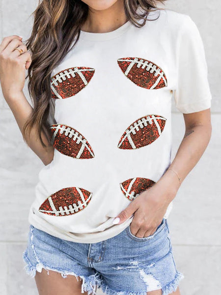 Bedazzled Football Tee