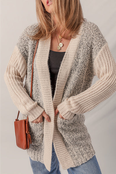 Stylish Women's Color Block Cardigan - Cozy Knit Layer for Fall, Ideal for Casual and Chic Everyday Looks