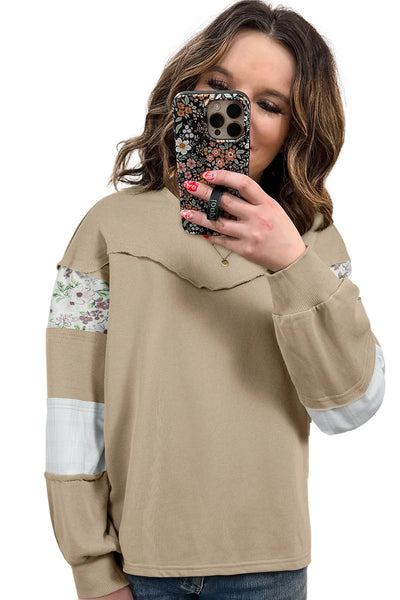 Chic Women's Crew Neck Sweatshirt in Soft Cotton Blend - Cozy Casual Pullover for Everyday Style in Versatile Colors