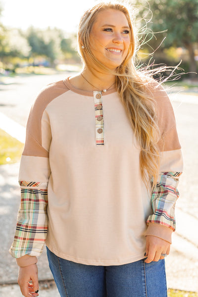 Plus Size Women's Soft Cotton Casual Henley Top - Relaxed Fit, Trendy Style for Comfortable Everyday Wear