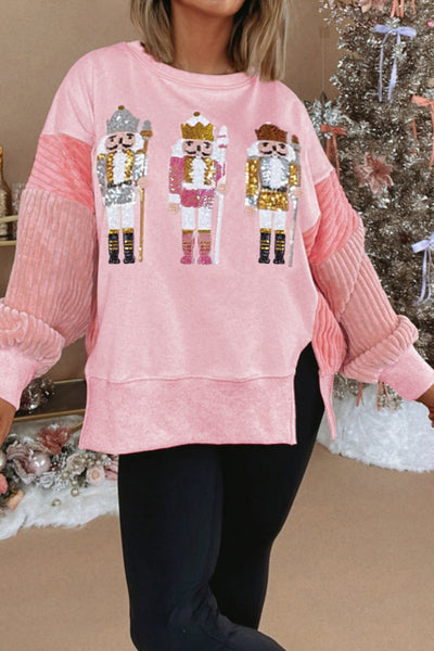 Women's Sequin Graphic Sweatshirt in Stylish Casual Fit - Trendy, Comfortable, and Perfect for Everyday Wear
