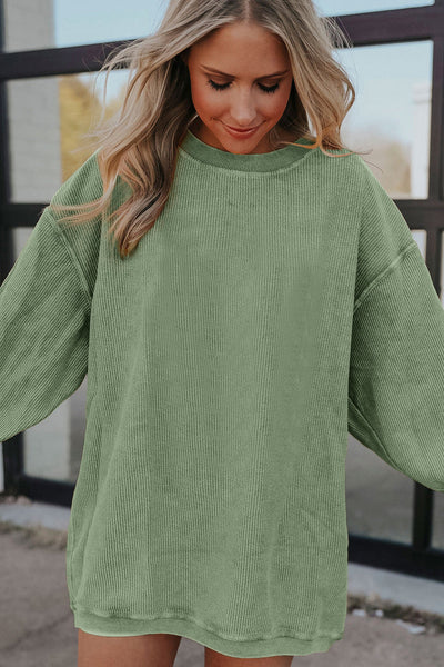 Soft Cotton Blend Oversized Sweatshirt for Women - Cozy Relaxed Fit, Ideal for Casual Outings and Comfortable Lounging