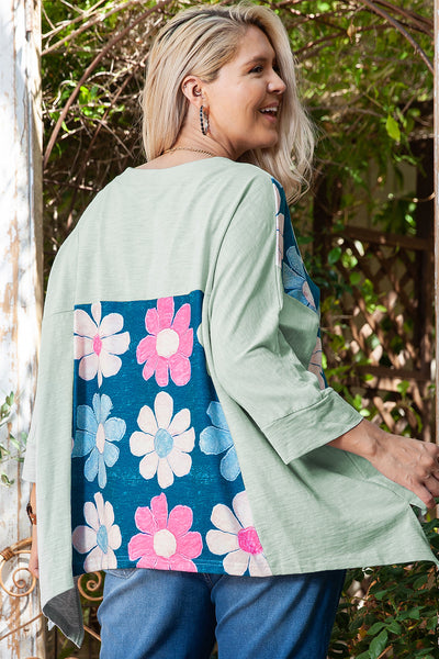 Vibrant Plus Size High-Low Top for Women - Flowy & Stylish for Casual Outings and Everyday Comfort