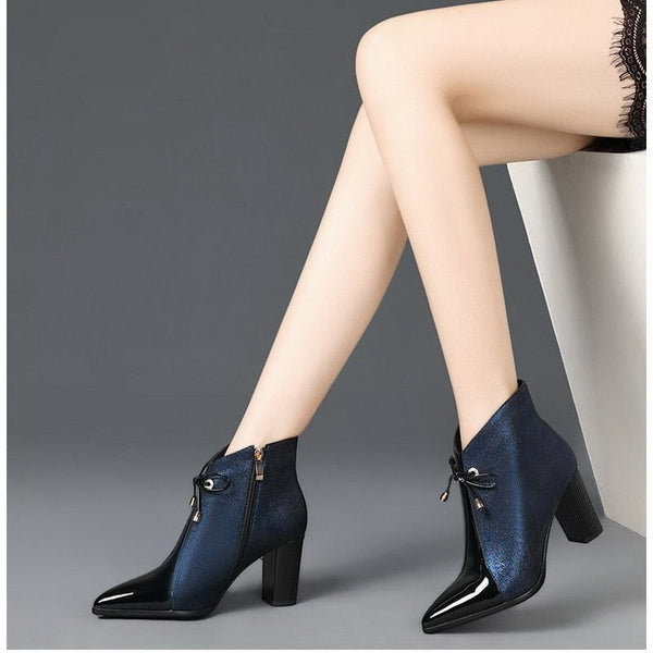 Zip Down & Tie Ankle Boot