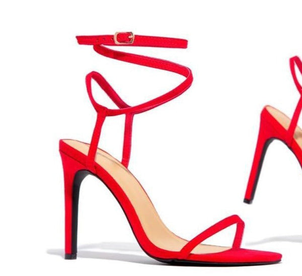 Open Toe String Stilettos