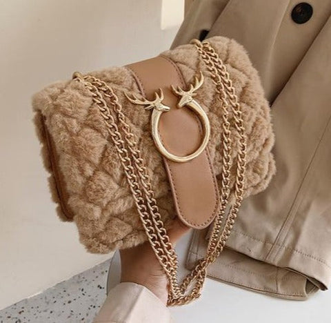 Double Strap Plush Bag