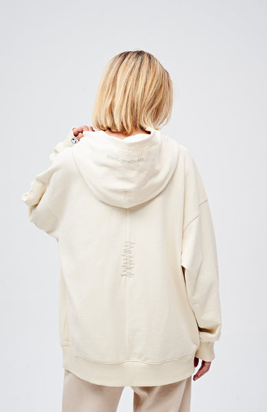 90s Vintage Two Seasons Hoodie Cream