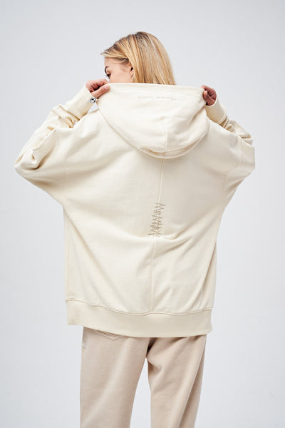 90s Vintage Two Seasons Hoodie Cream