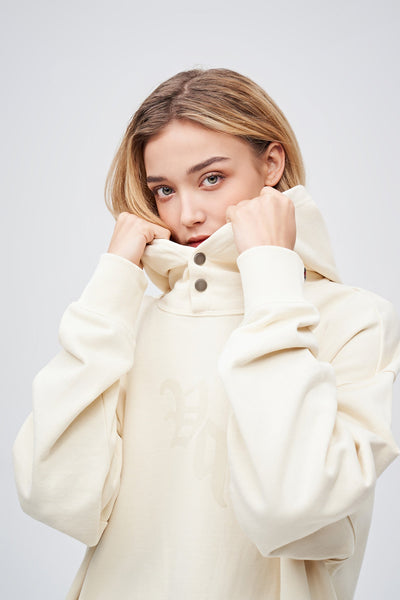90s Vintage Two Seasons Hoodie Cream